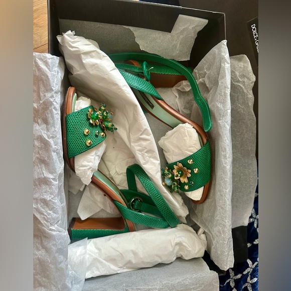 Dolce & Gabbana Sandals Verde Smeraldo size 39 (US 8.5) - Picture 3 of 16
